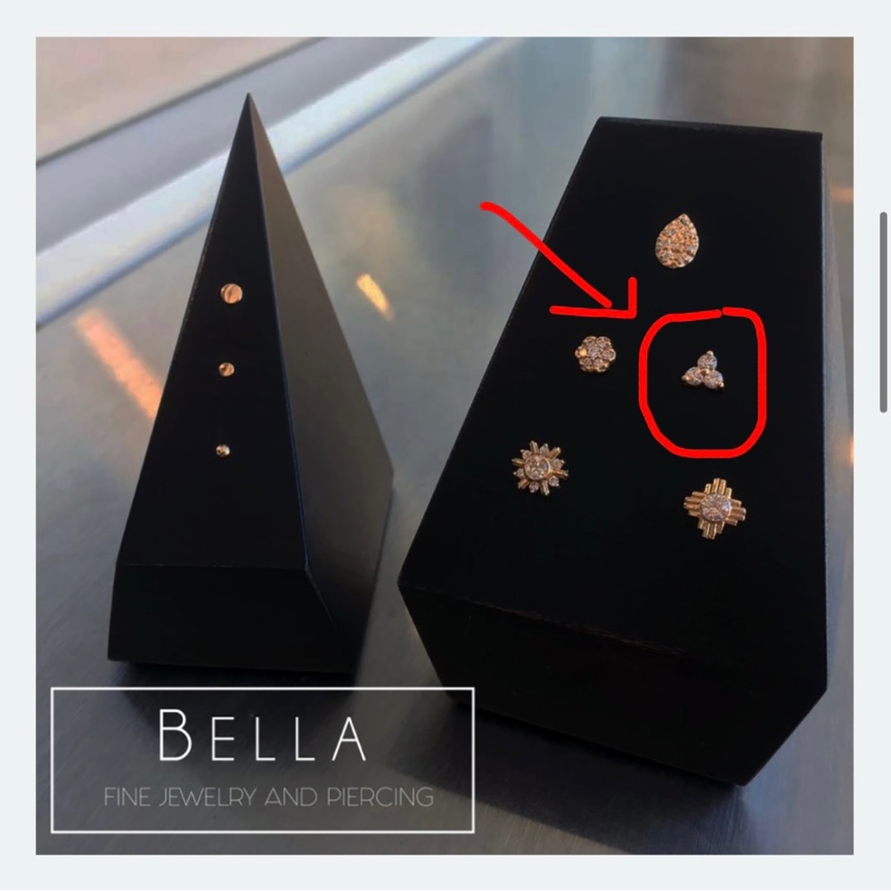 Trinity Nose Stud - Solid Gold and Real Diamonds
